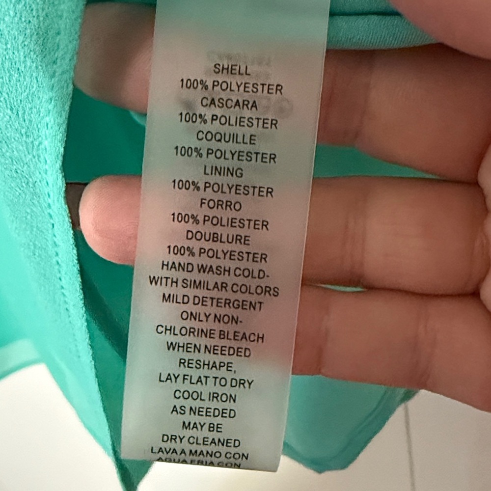 Vince Camuto Teal Mini Dress with Ruffle Sleeves - Picture 4 of 6